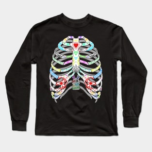 Day of the Dead Ribcage Long Sleeve T-Shirt